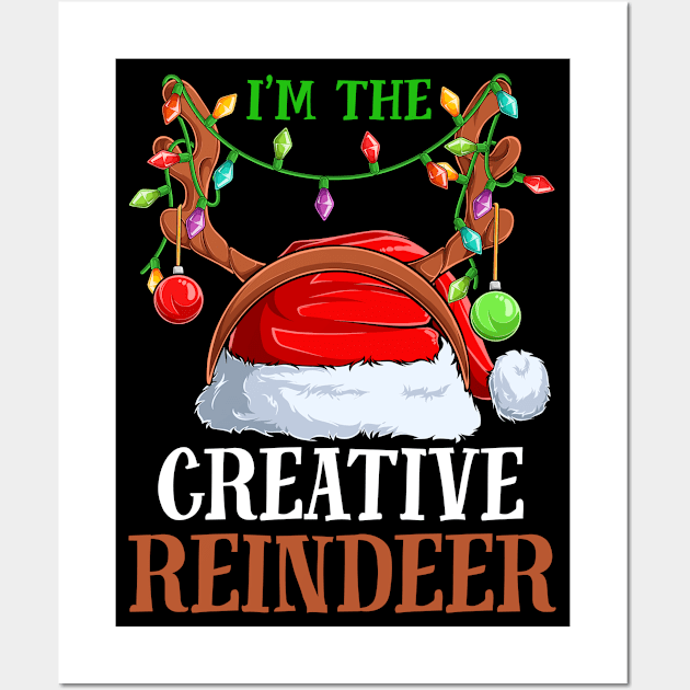 Im The Creative Reindeer Christmas Funny Pajamas Funny Christmas Gift Wall Art by intelus